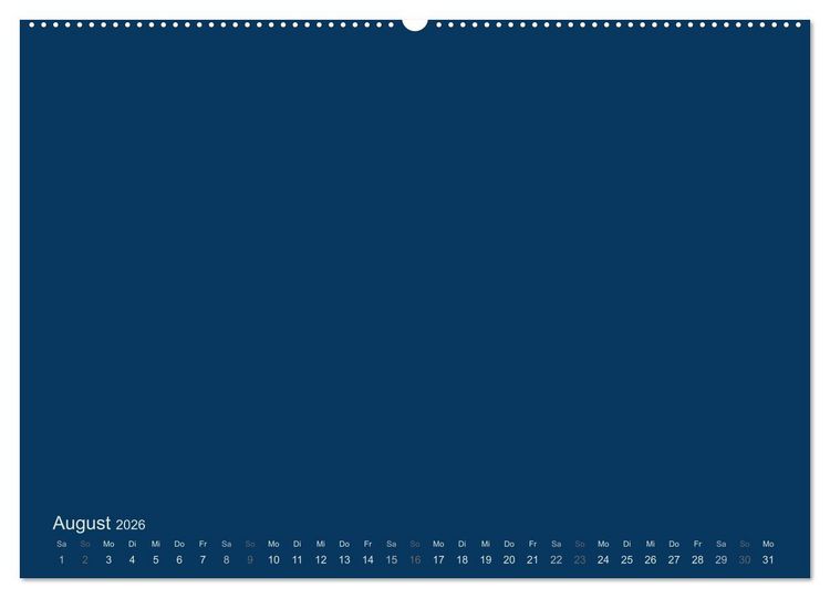 Produktbild: Bastelkalender - Dunkelblau (Wandkalender 2026 DIN A2 quer), CALVENDO Monatskalender