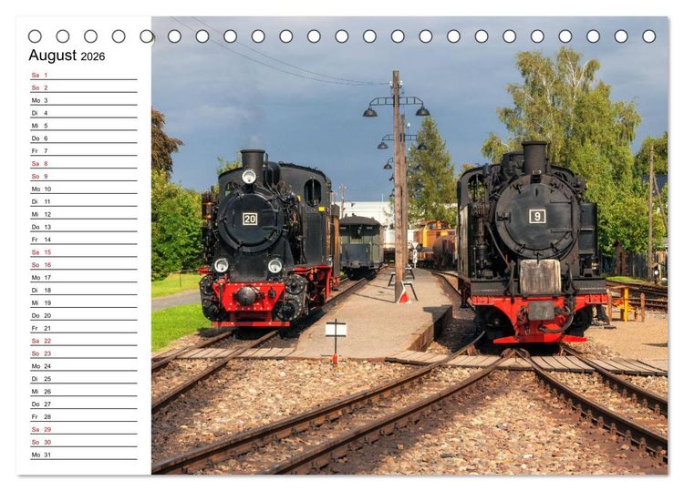 Produktbild: Die Mansfelder Bergwerksbahn (Tischkalender 2026 DIN A5 quer), CALVENDO Monatskalender
