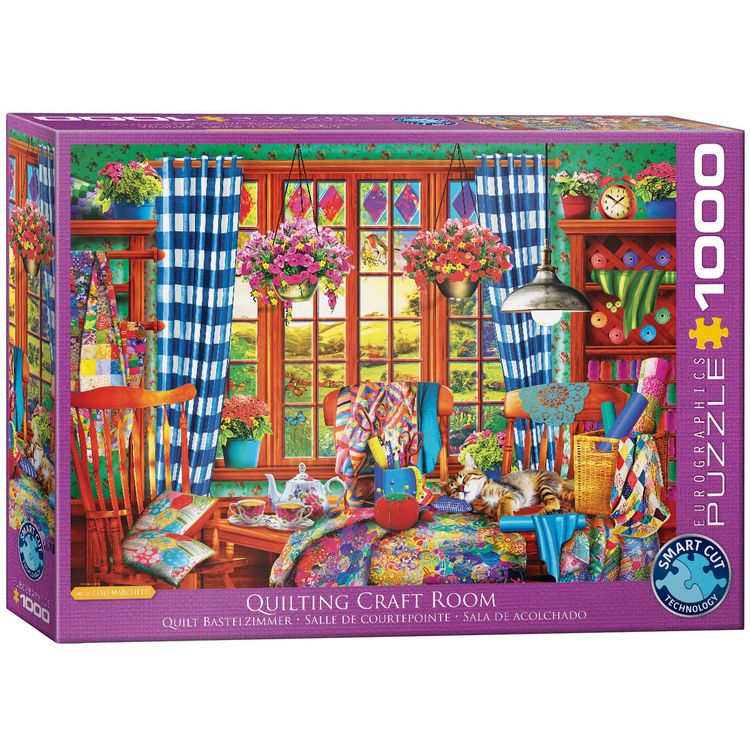 Produktbild: Puzzle 1000 Teile - Patchwork Craft Room