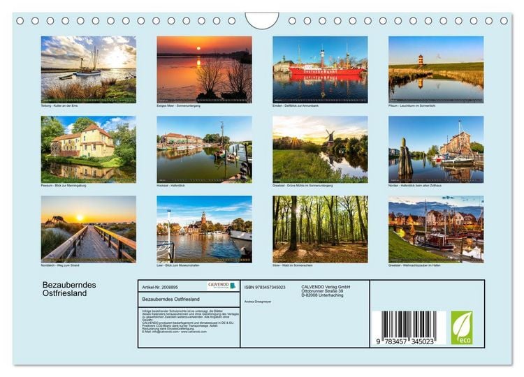Produktbild: Bezauberndes Ostfriesland (Wandkalender 2026 DIN A4 quer), CALVENDO Monatskalender