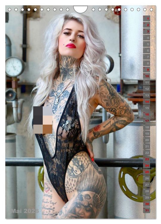 Produktbild: Beauty Tattoo Girls 2026 (Wandkalender 2026 DIN A4 hoch), CALVENDO Monatskalender