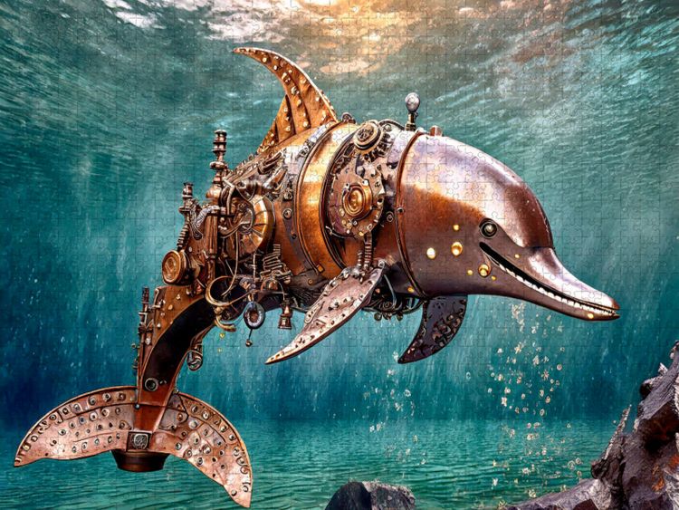 Produktbild: CALVENDO Puzzle Dieter, der Delfin | 1000 Teile Lege-Gr&ouml;&szlig;e 64x48cm Foto-Puzzle f&uuml;r gl&uuml;ckliche Stunden