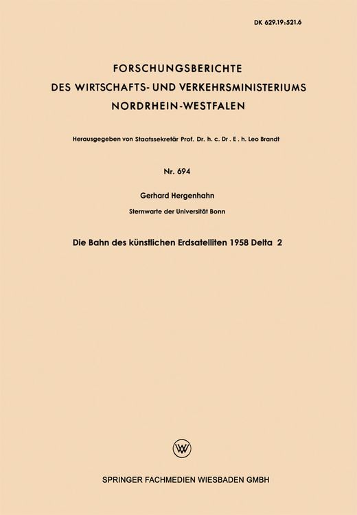 Produktbild: Die Bahn des k&uuml;nstlichen Erdsatelliten 1958 Delta 2