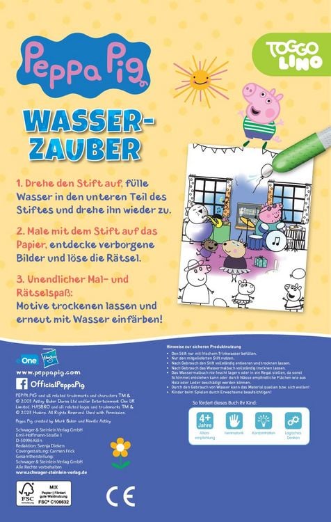 Produktbild: Peppa Pig Wasserzauber - Wassermalbuch ab 3 Jahren