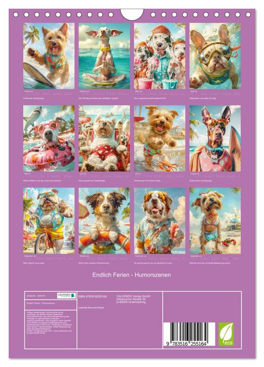 Produktbild: Endlich Ferien - Humorszenen (Wandkalender 2026 DIN A4 hoch), CALVENDO Monatskalender