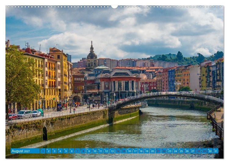 Produktbild: Buntes Bilbao (hochwertiger Premium Wandkalender 2027 DIN A2 quer), Kunstdruck in Hochglanz
