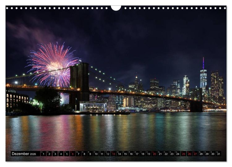 Produktbild: New York City - Zwischen Hudson und East River (Wandkalender 2026 DIN A3 quer), CALVENDO Monatskalender