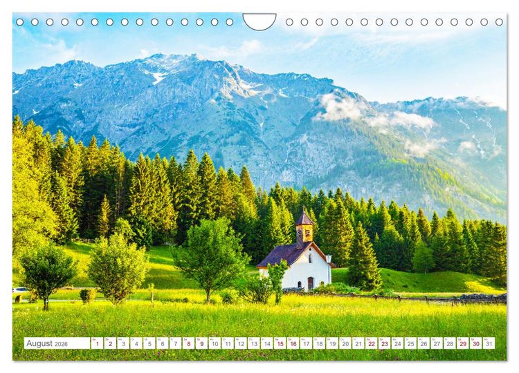 Produktbild: Kapellen im Tiroler Leutaschtal (Wandkalender 2026 DIN A4 quer), CALVENDO Monatskalender