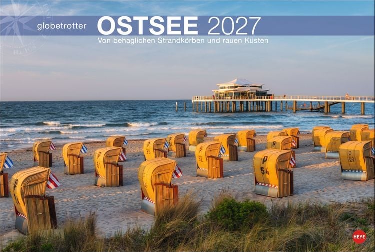 Produktbild: Ostsee Globetrotter Kalender 2027 - Von behaglichen Strandk&ouml;rben und rauen K&uuml;sten