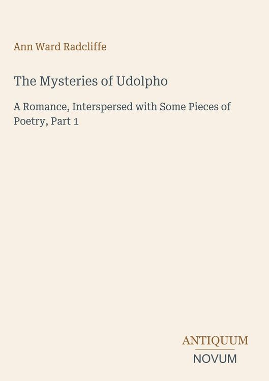 Produktbild: The Mysteries of Udolpho