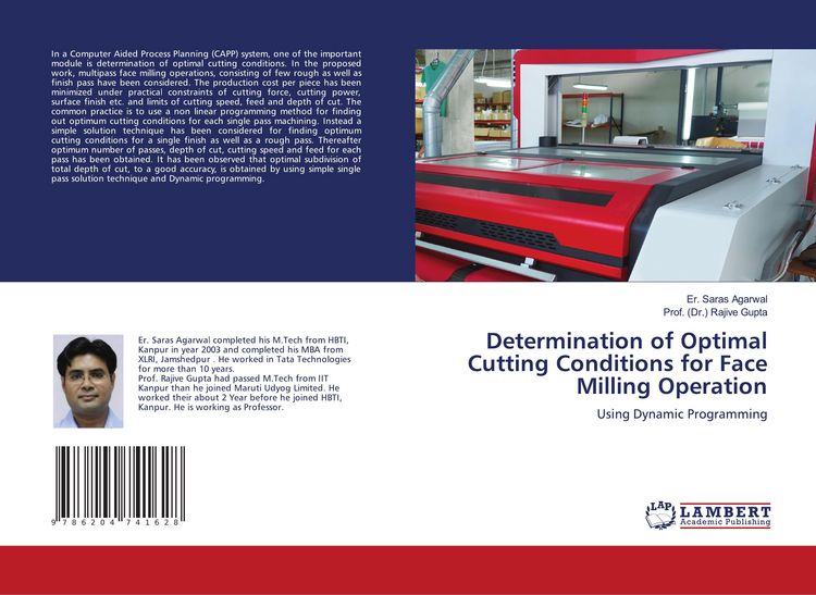 Produktbild: Determination of Optimal Cutting Conditions for Face Milling Operation