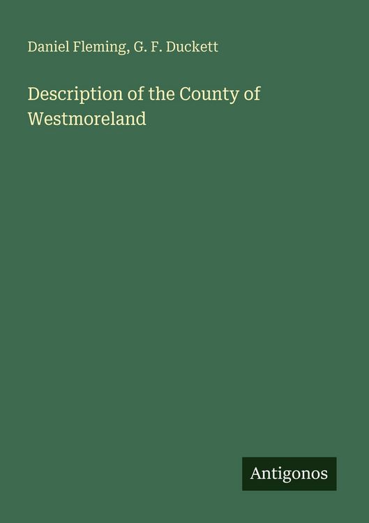 Produktbild: Description of the County of Westmoreland