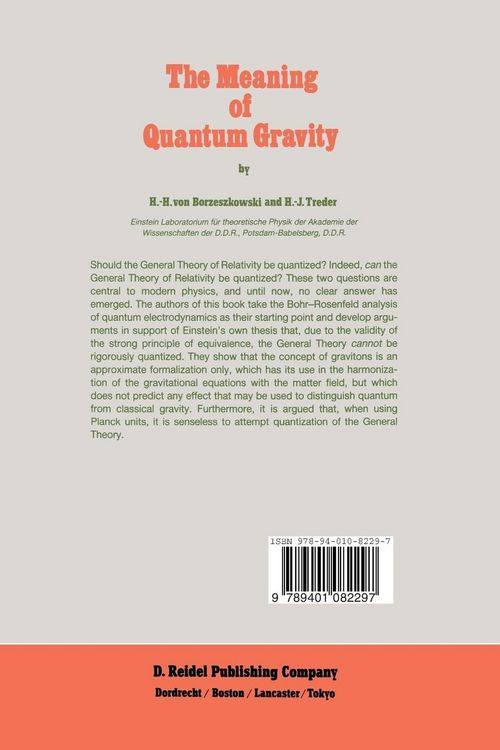 Produktbild: The Meaning of Quantum Gravity