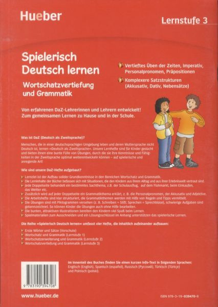 Produktbild: Wortschatzvertiefung und Grammatik