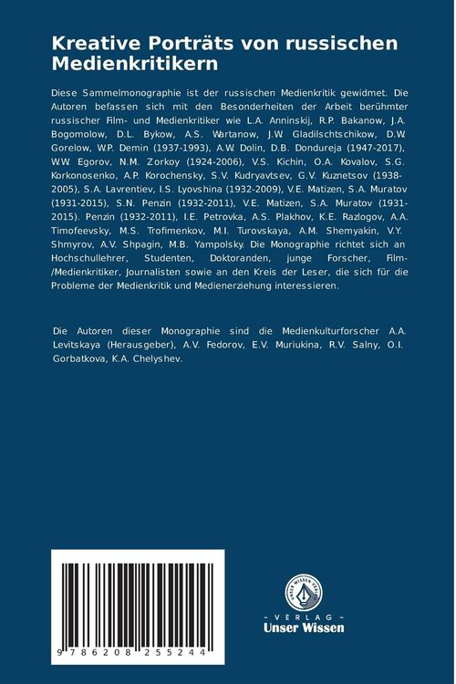 Produktbild: Kreative Portr&auml;ts von russischen Medienkritikern