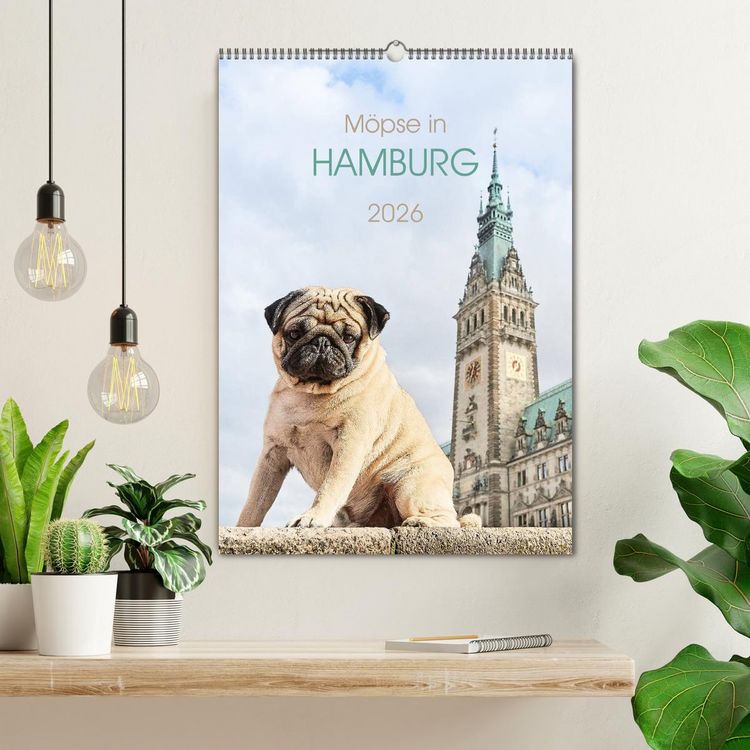 Produktbild: M&ouml;pse in Hamburg (Wandkalender 2026 DIN A2 hoch), CALVENDO Monatskalender