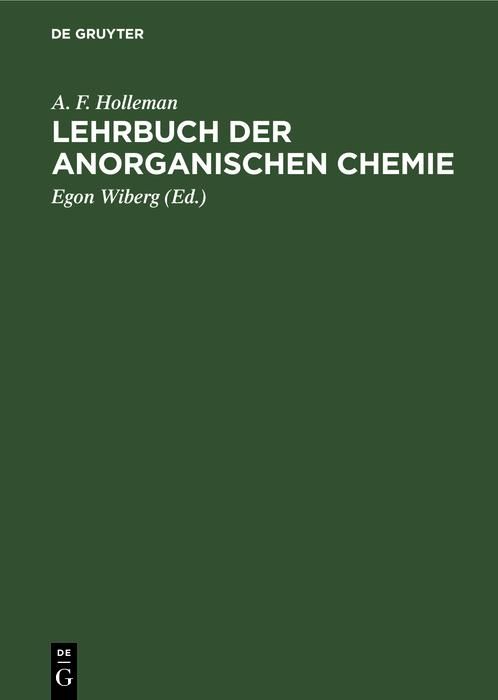 Produktbild: Lehrbuch der Anorganischen Chemie