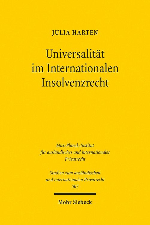 Produktbild: Universalit&auml;t im Internationalen Insolvenzrecht