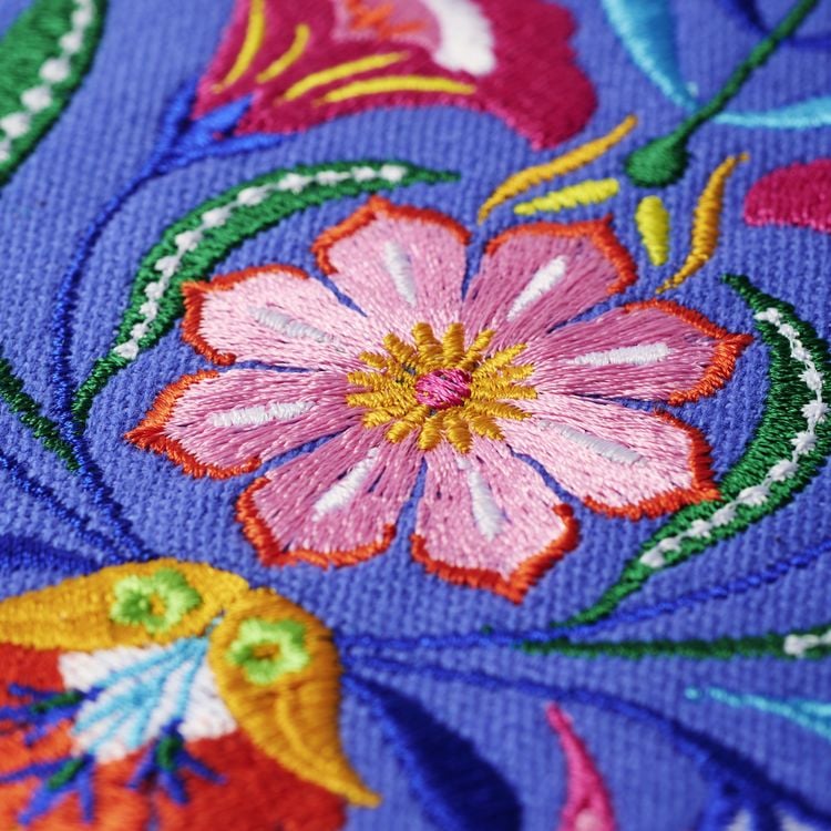 Produktbild: Fiesta del Sol Notizbuch bestickt A5 - 240 Seiten, k&ouml;nigsblau