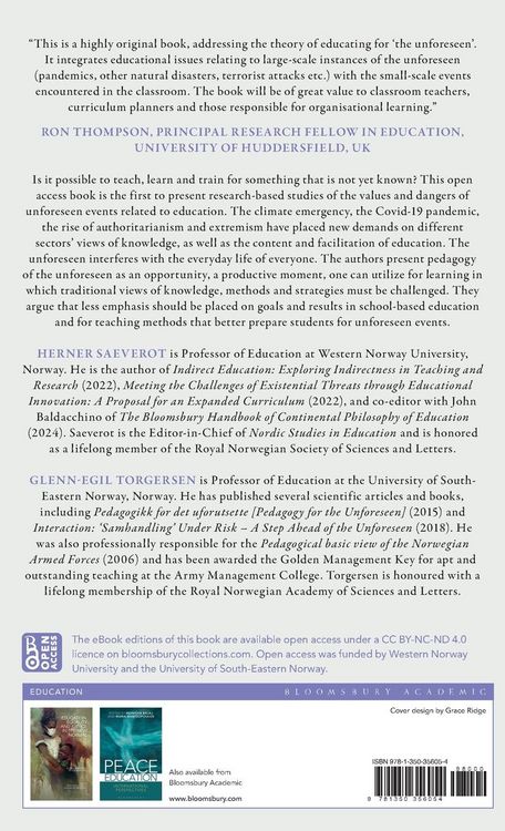 Produktbild: Educational Theory of the Unforeseen