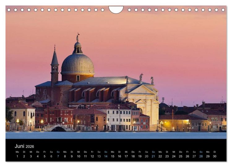 Produktbild: Venedig bei Nacht 2026 (Wandkalender 2026 DIN A4 quer), CALVENDO Monatskalender