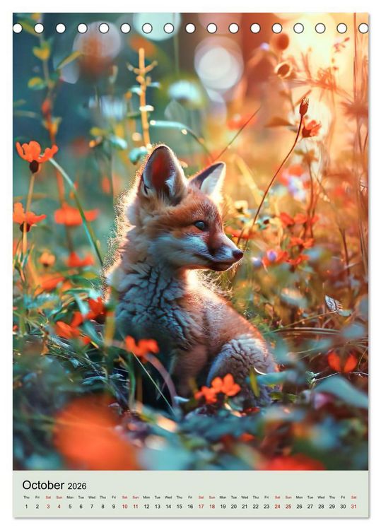 Produktbild: Baby Wildlife (Desk Calendar 2026 DIN A5 portrait), CALVENDO 12 Month DeskCalendar