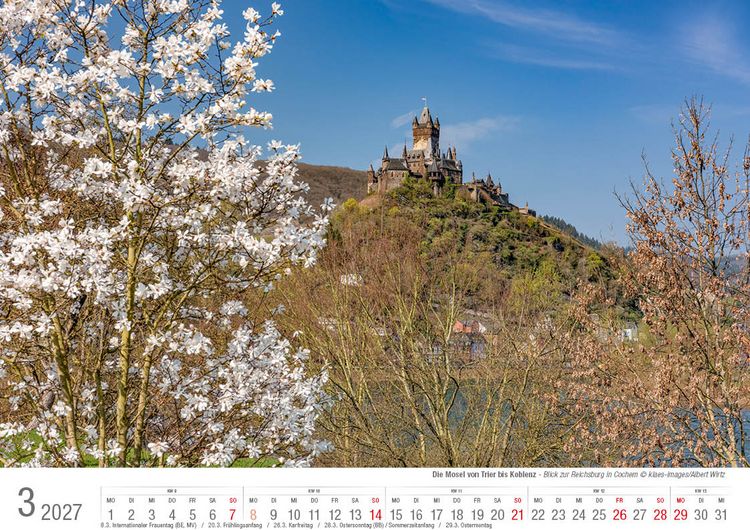 Produktbild: Mosel von Trier bis Koblenz 2027 Bildkalender A4 quer, spiralgebunden