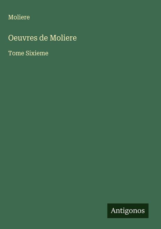 Produktbild: Oeuvres de Moliere