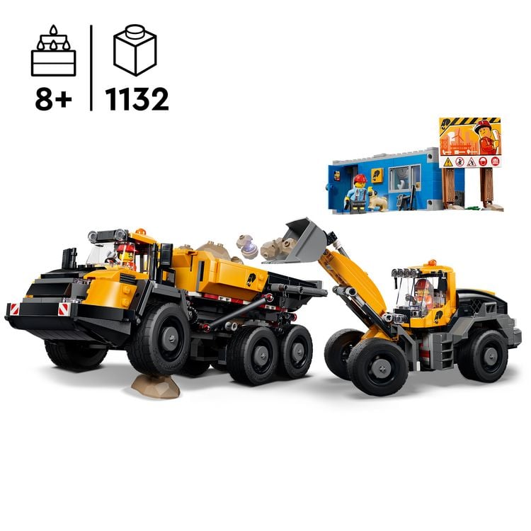 Produktbild: LEGO City 60494 Kipplaster und Schaufellader, Bau- und Spielset mit 2 Baufahrzeugen