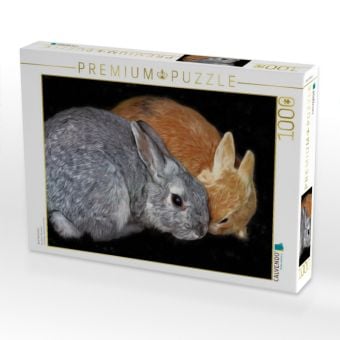 Produktbild: CALVENDO Puzzle Zwei Kaninchen | 1000 Teile Lege-Gr&ouml;&szlig;e 64x48cm Foto-Puzzle f&uuml;r gl&uuml;ckliche Stunden