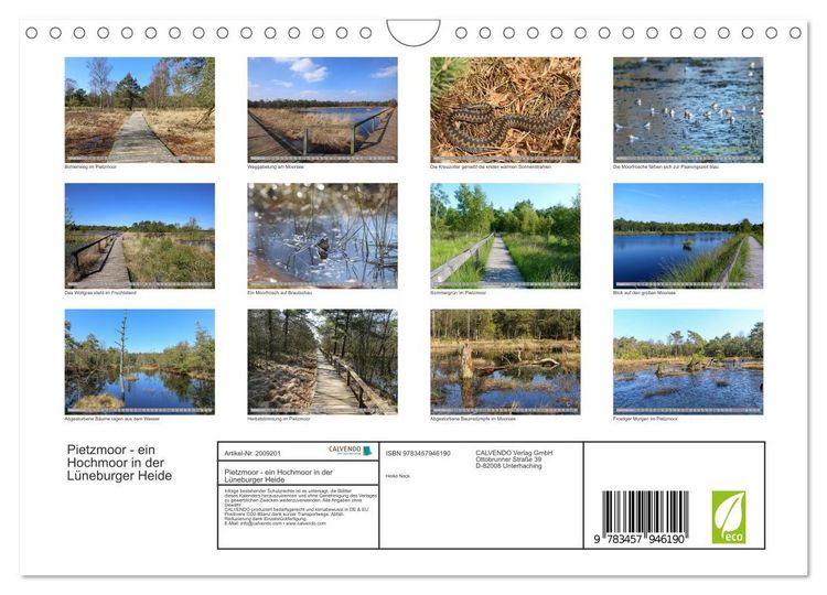 Produktbild: Pietzmoor - ein Hochmoor in der L&uuml;neburger Heide (Wandkalender 2026 DIN A4 quer), CALVENDO Monatskalender