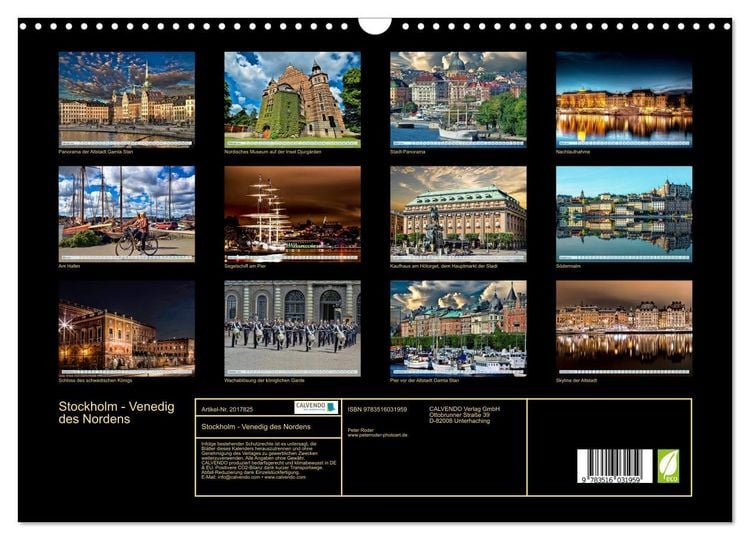 Produktbild: Stockholm - Venedig des Nordens (Wandkalender 2026 DIN A3 quer), CALVENDO Monatskalender