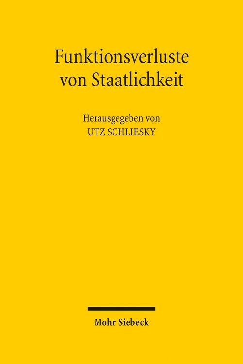 Produktbild: Funktionsverluste von Staatlichkeit