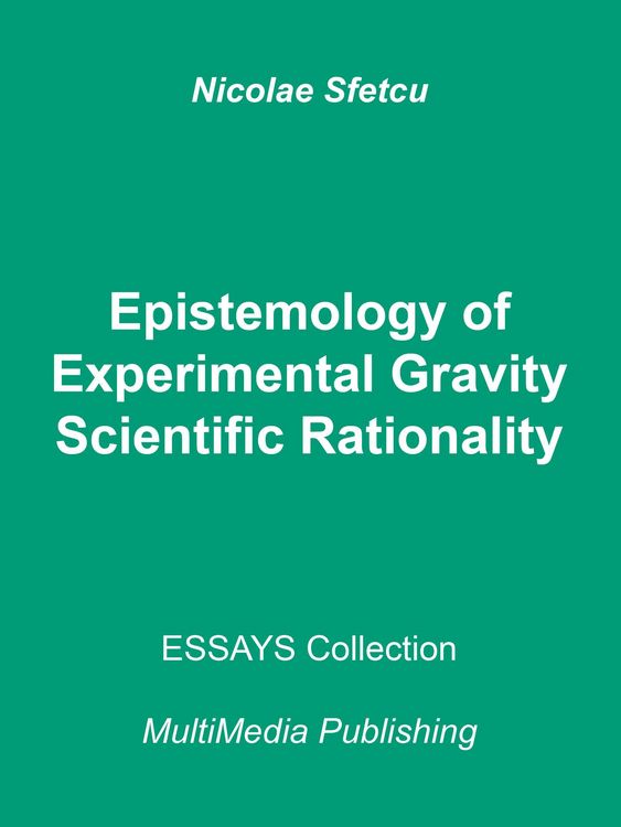 Produktbild: Epistemology of Experimental Gravity - Scientific Rationality