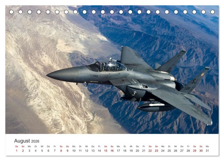 Produktbild: Kampfjets - D&uuml;senj&auml;ger-Kalender (Tischkalender 2026 DIN A5 quer), CALVENDO Monatskalender