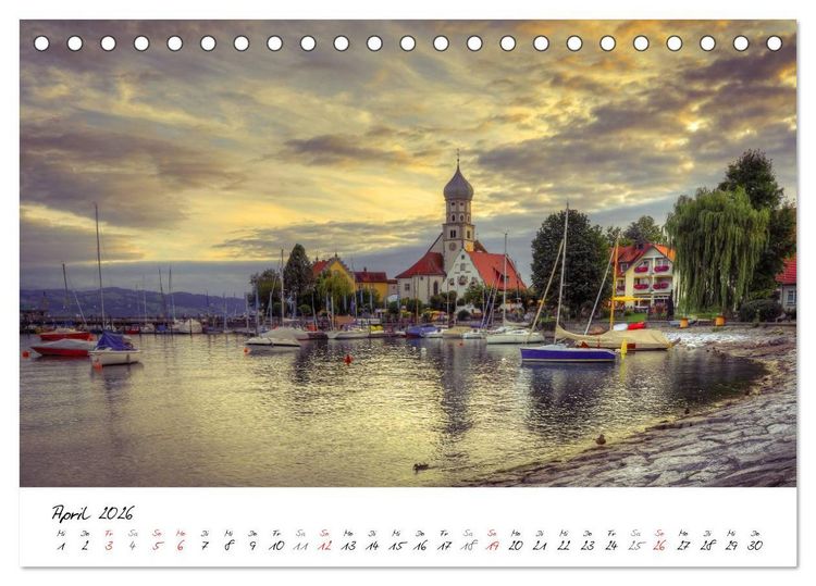 Produktbild: Unterwegs am Bodensee (Tischkalender 2026 DIN A5 quer), CALVENDO Monatskalender