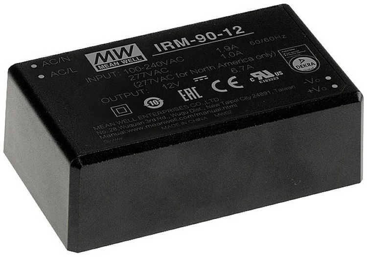 Produktbild: MEAN WELL IRM-90-24ST AC/DC-Netzteilbaustein, geschlossen 24 V/DC 3.75A 99W