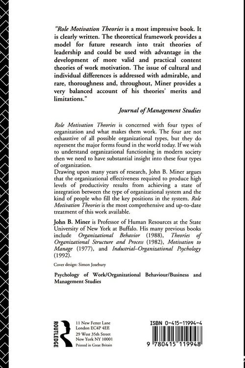 Produktbild: Role Motivation Theories