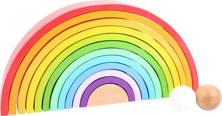 Produktbild: Small foot - Holzbausteine Regenbogen XL