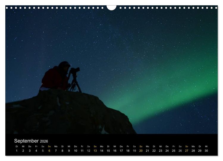 Produktbild: Magische N&auml;chte - POLARLICHT (Wandkalender 2026 DIN A3 quer), CALVENDO Monatskalender
