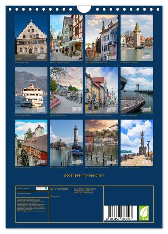 Produktbild: Bodensee Impressionen (Wandkalender 2026 DIN A4 hoch), CALVENDO Monatskalender