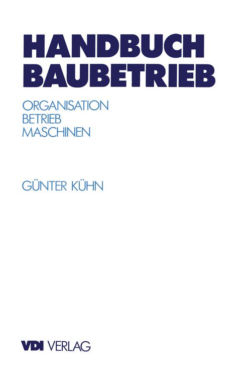 Produktbild: Handbuch Baubetrieb