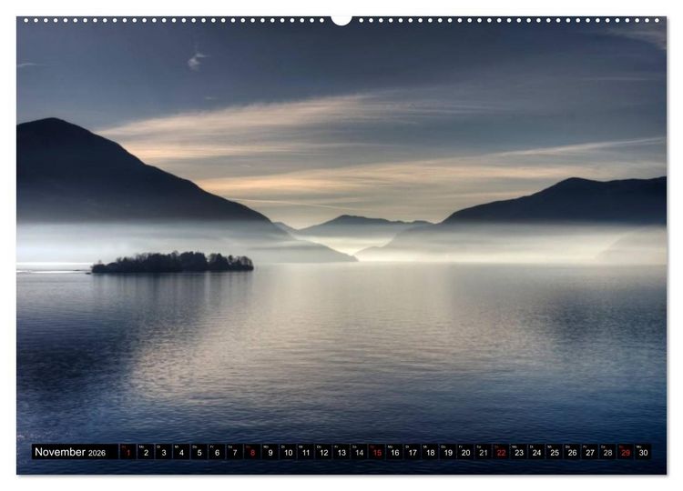 Produktbild: Lago Maggiore - Der malerische See in Italien und der Schweiz (hochwertiger Premium Wandkalender 2026 DIN A2 quer), Kunstdruck in Hochglanz