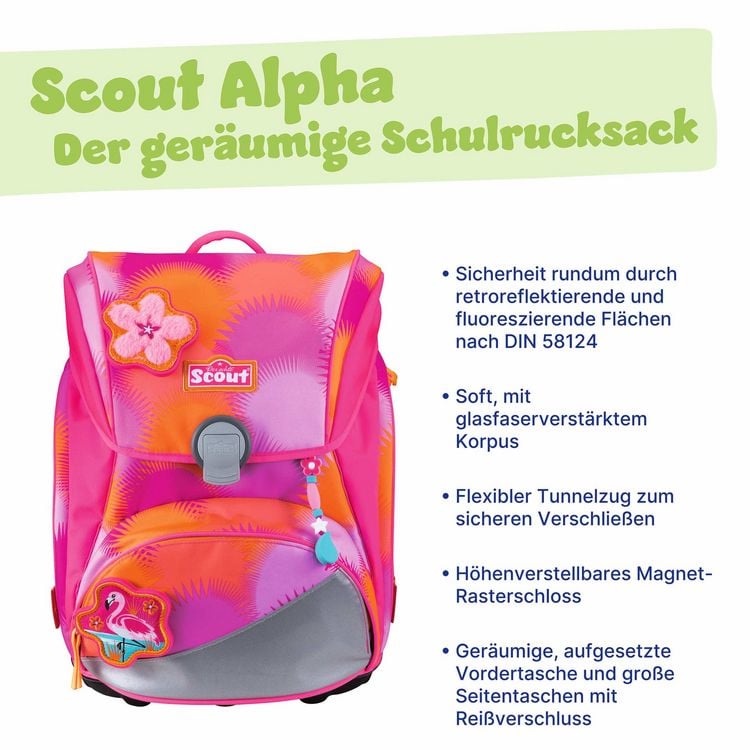 Produktbild: Scout Schulranzen Set Alpha, Schulranzen Set, 4tlg, Florida Sunset