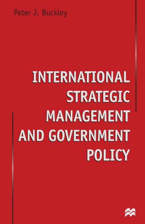 Produktbild: International Strategic Management and Government Policy