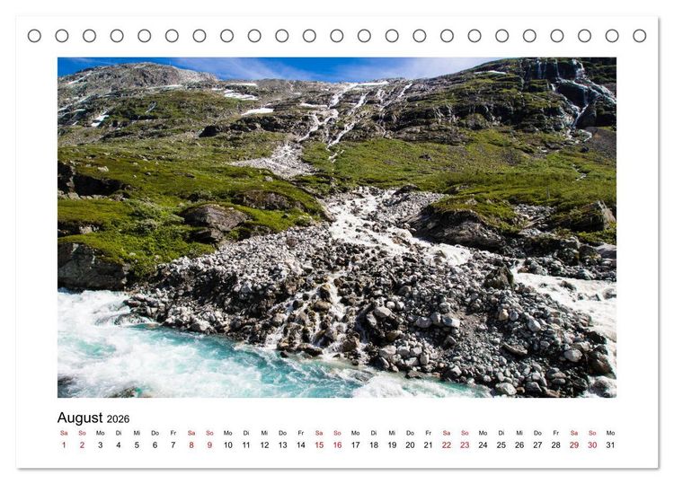 Produktbild: Norwegen - Faszinierende Welt der Fjorde (Tischkalender 2026 DIN A5 quer), CALVENDO Monatskalender