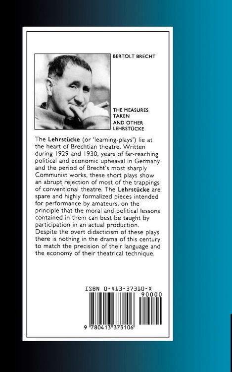 Produktbild: The Measures Taken and Other Lehrstucke