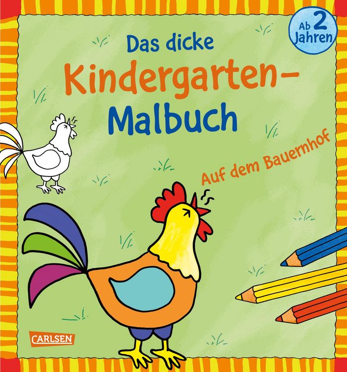 Produktbild: Ausmalbilder f&uuml;r Kita-Kinder: Das dicke Kindergarten-Malbuch: Auf dem Bauernhof