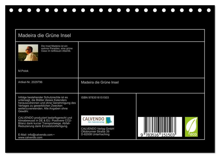 Produktbild: Madeira die Gr&uuml;ne Insel (Tischkalender 2026 DIN A5 quer), CALVENDO Monatskalender
