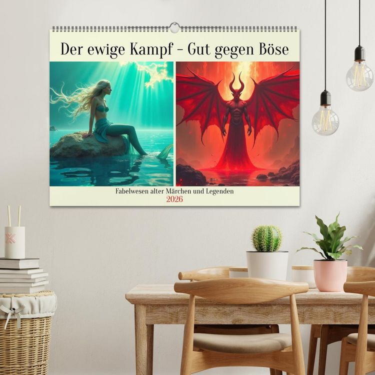 Produktbild: Der ewige Kampf - Gut gegen B&ouml;se (Wandkalender 2026 DIN A2 quer), CALVENDO Monatskalender